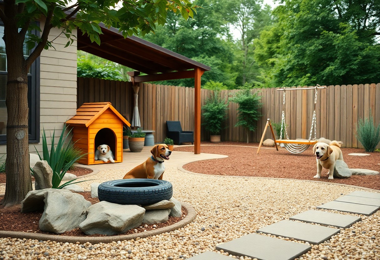 no grass backyard ideas for dogs